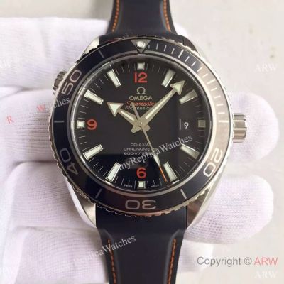 Swiss Replica Omega Seamaster Planet Ocean 44mm 8500 Watch Black Rubber